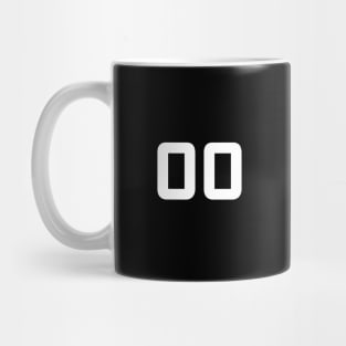 Number Double Zero - 00 - Any Color - Team Sports Numbered Uniform Jersey - Birthday Gift Mug